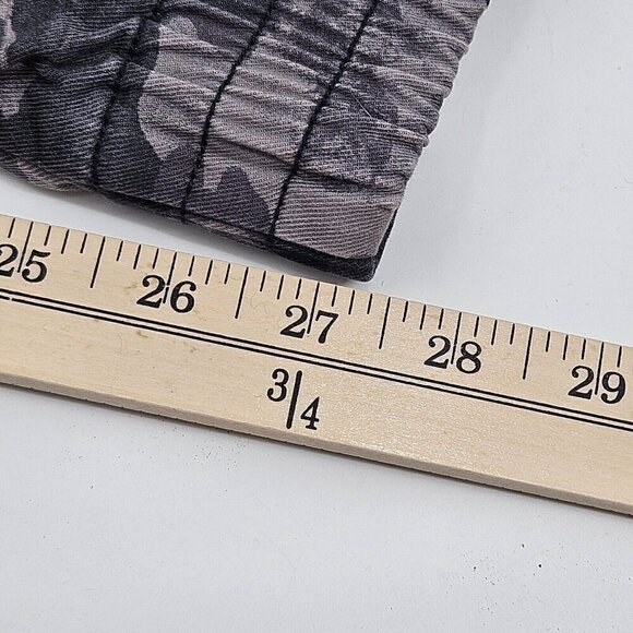 Spanx Stretch Mid Rise Twill Jogger Pants Black Wash Camo Women's Size M Cargo - Picture 12 of 13